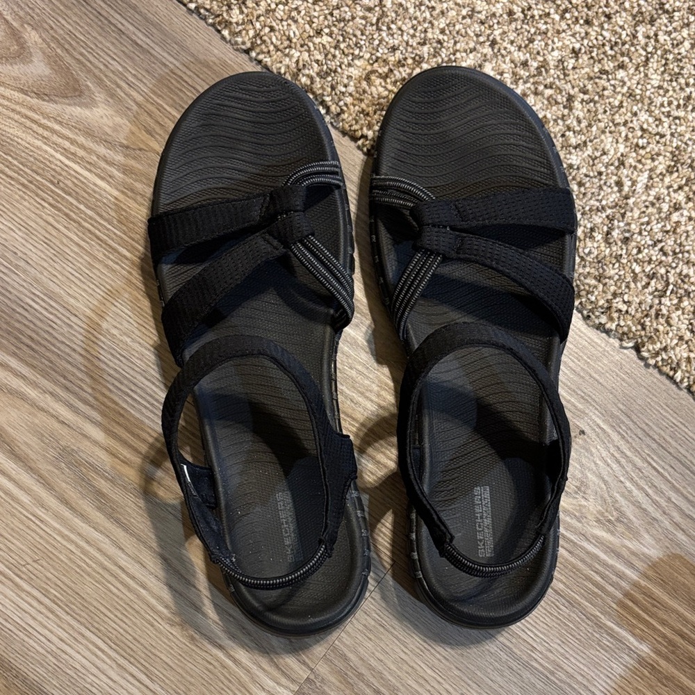 Skechers Black Strappy Sandals size 12